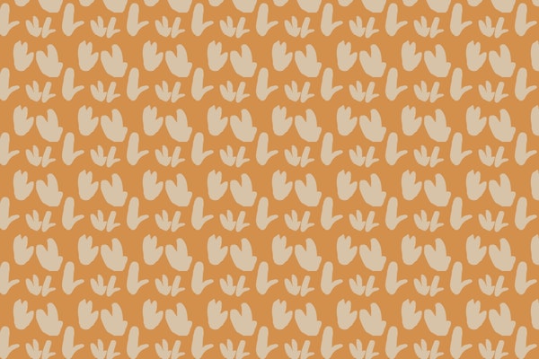 Abstract flowers orange