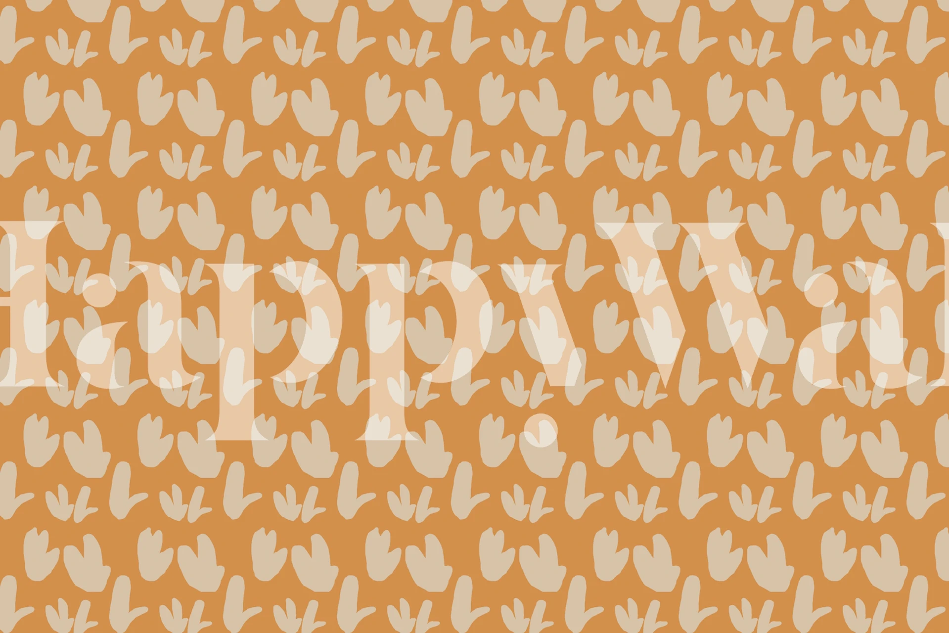 Orange abstract flower wallpaper design