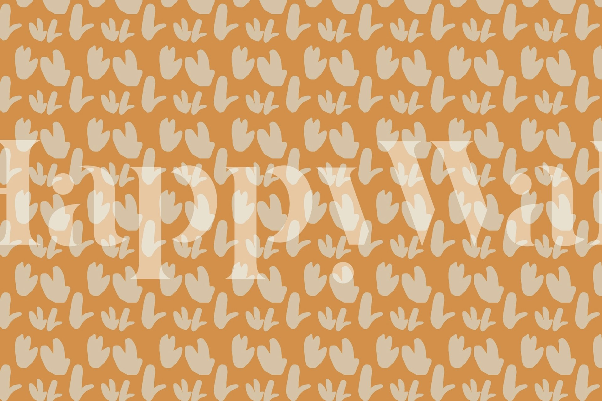 Orange abstract flower wallpaper design