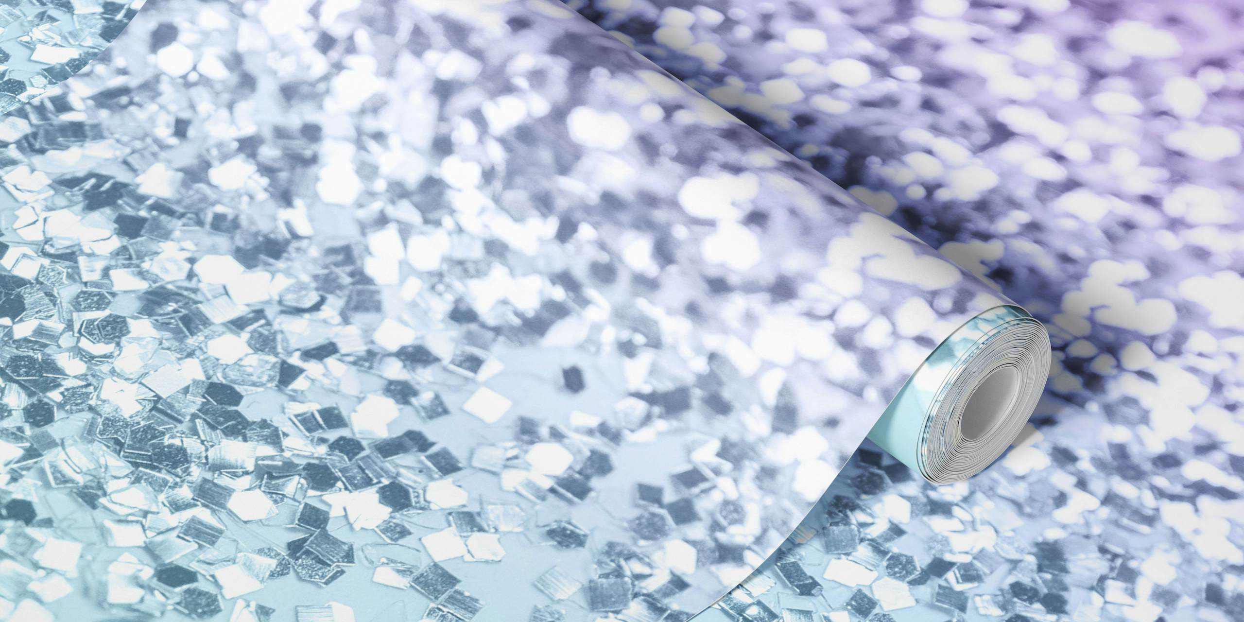 Purple and aqua glitter gradient wallpaper