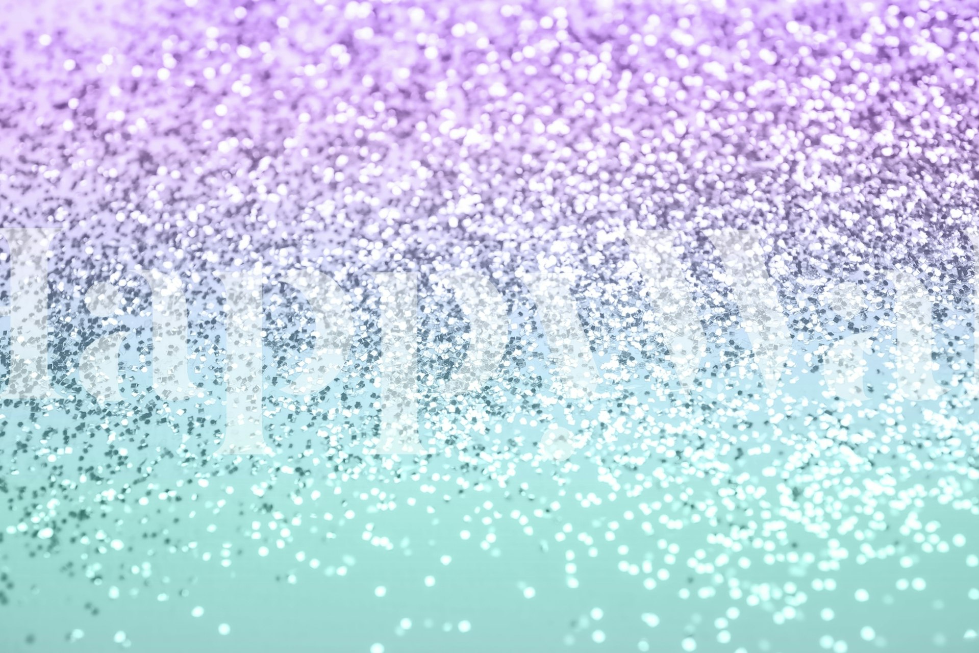 Purple and aqua glitter gradient wallpaper