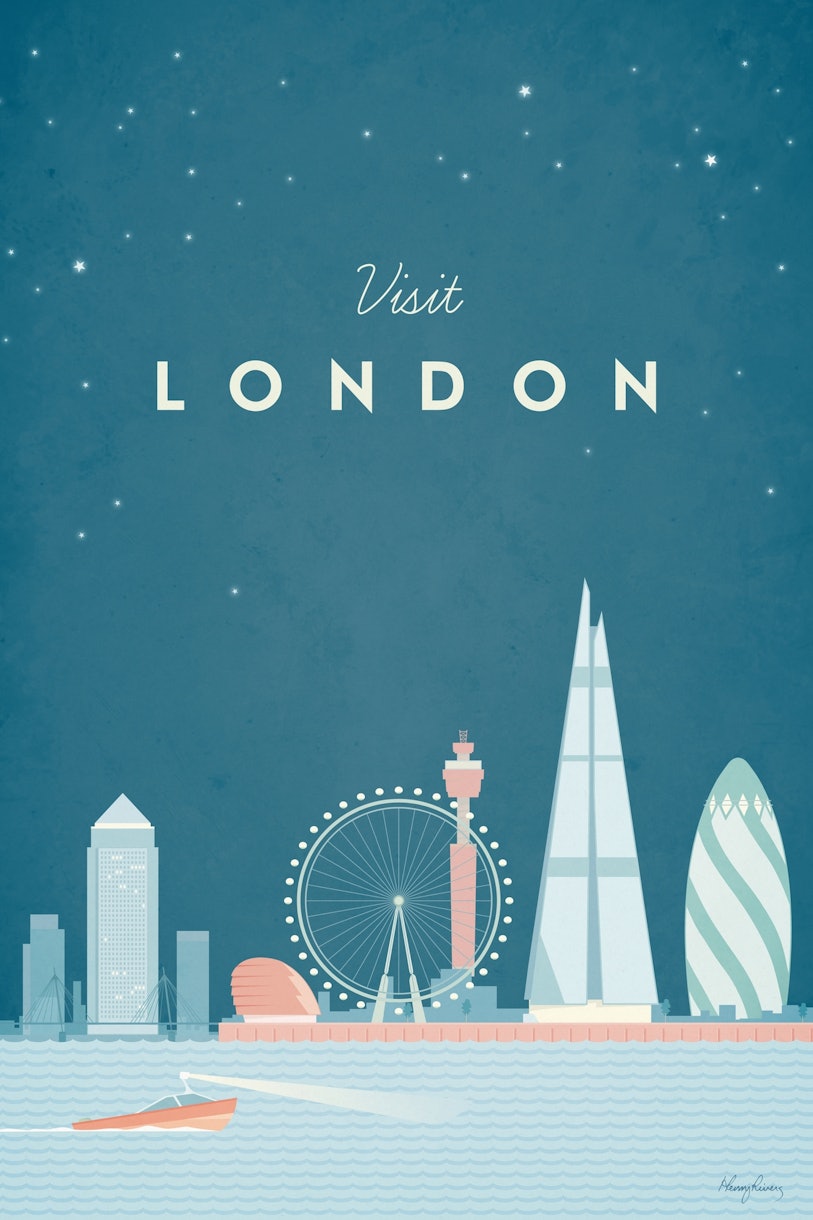 London Travel Poster wallpaper - Happywall