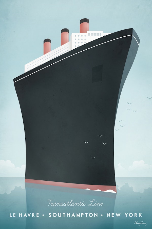 Cruise Ship Travel Poster