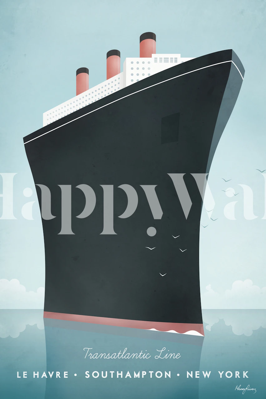 Cruise Ship Travel Poster i et rom