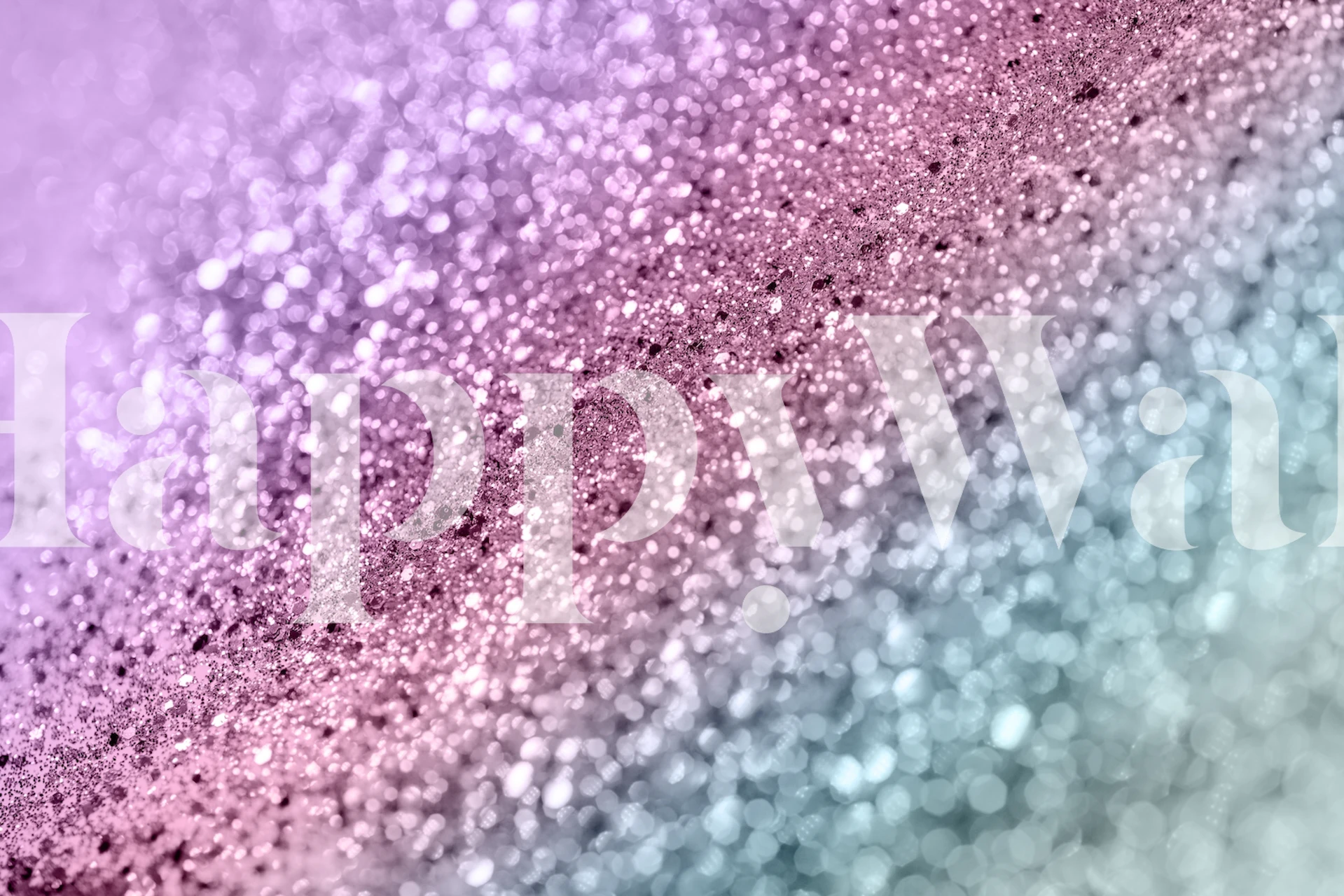 Unicorn Bokeh Glitter wallpaper in a room