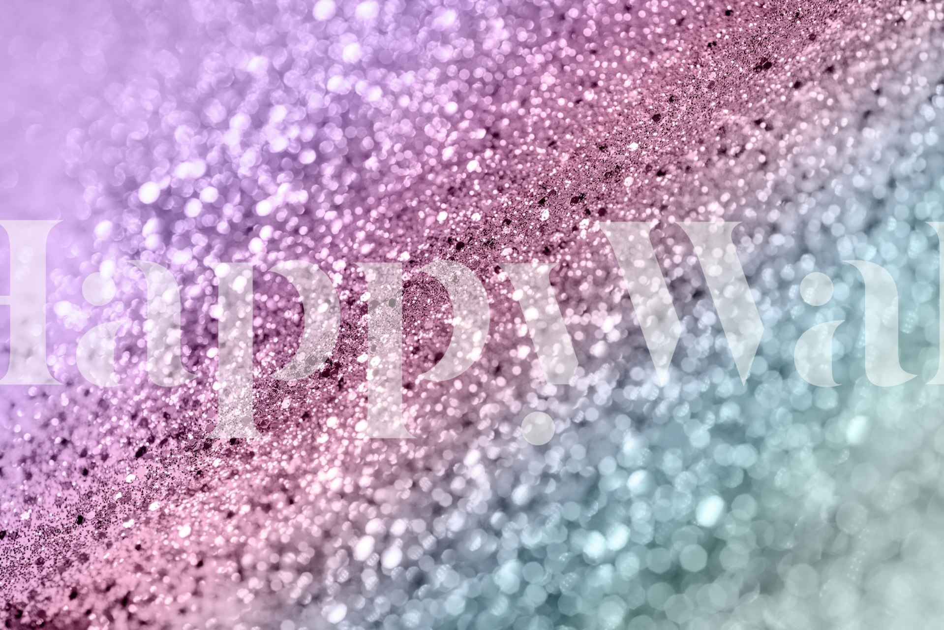 Papeles pintados Unicorn Bokeh Glitter en una habitación