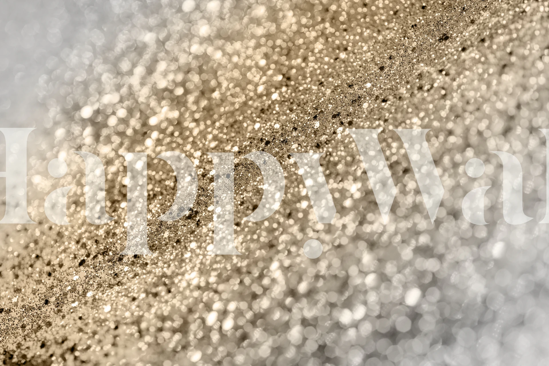 Elegant gold and silver bokeh glitter wall mural