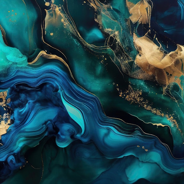 Blue Gold Luxury Marble Design