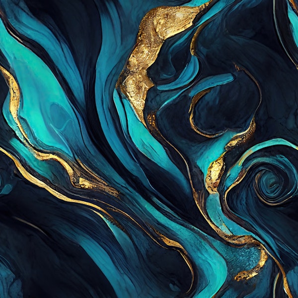 Teal Gold Luxury Marble Design