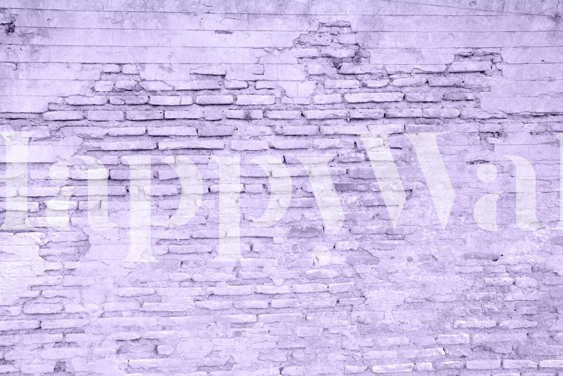 Rustic purple brick wall mural with textured appearance