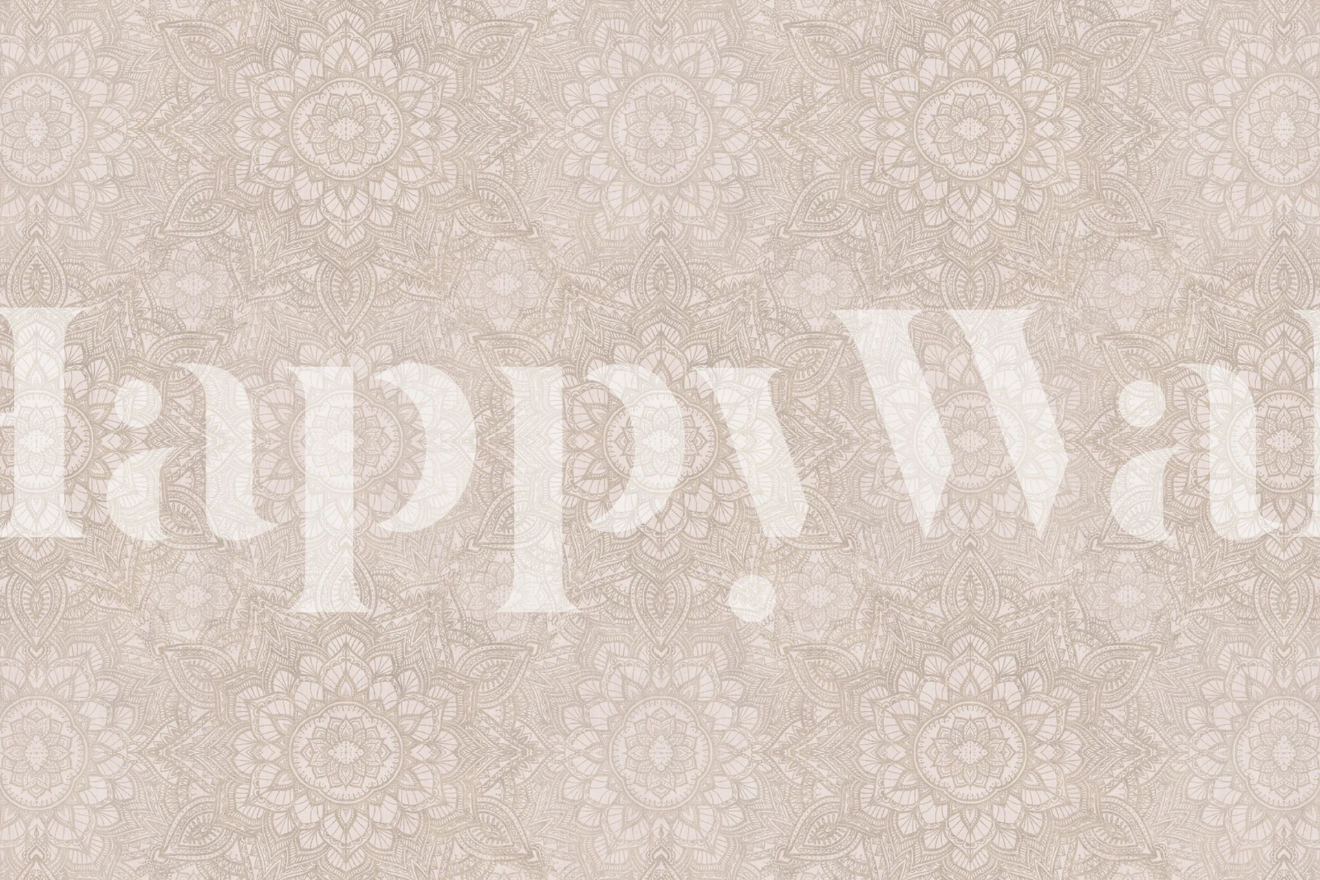 Pastelni Boho Mandala zidni mural smirenog i zamršenog dizajna