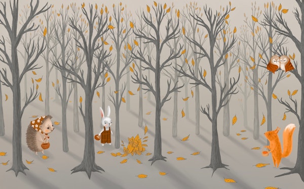 Autumn forest friends