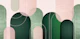 Abstract Archways Pink Green