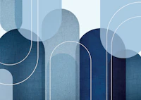 Abstract Archways in Blue tapetas
