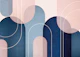 Abstract Archways Pink Blue