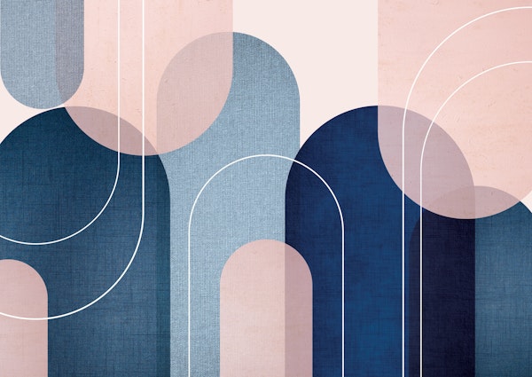 Abstract Archways Pink Blue