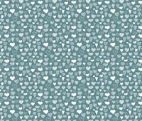 Heart Doodles in Teal Blue papiers peint