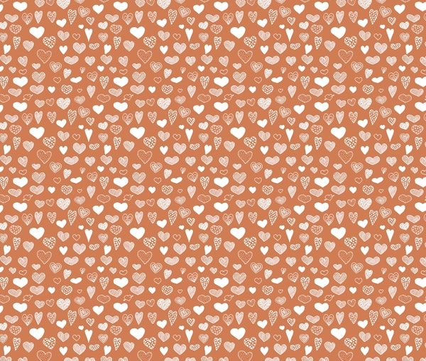 Heart Doodles in Sepia