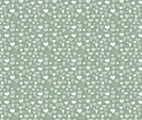 Heart Doodles in Sage Green papiers peint