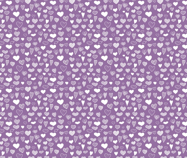 Heart Doodles in Purple