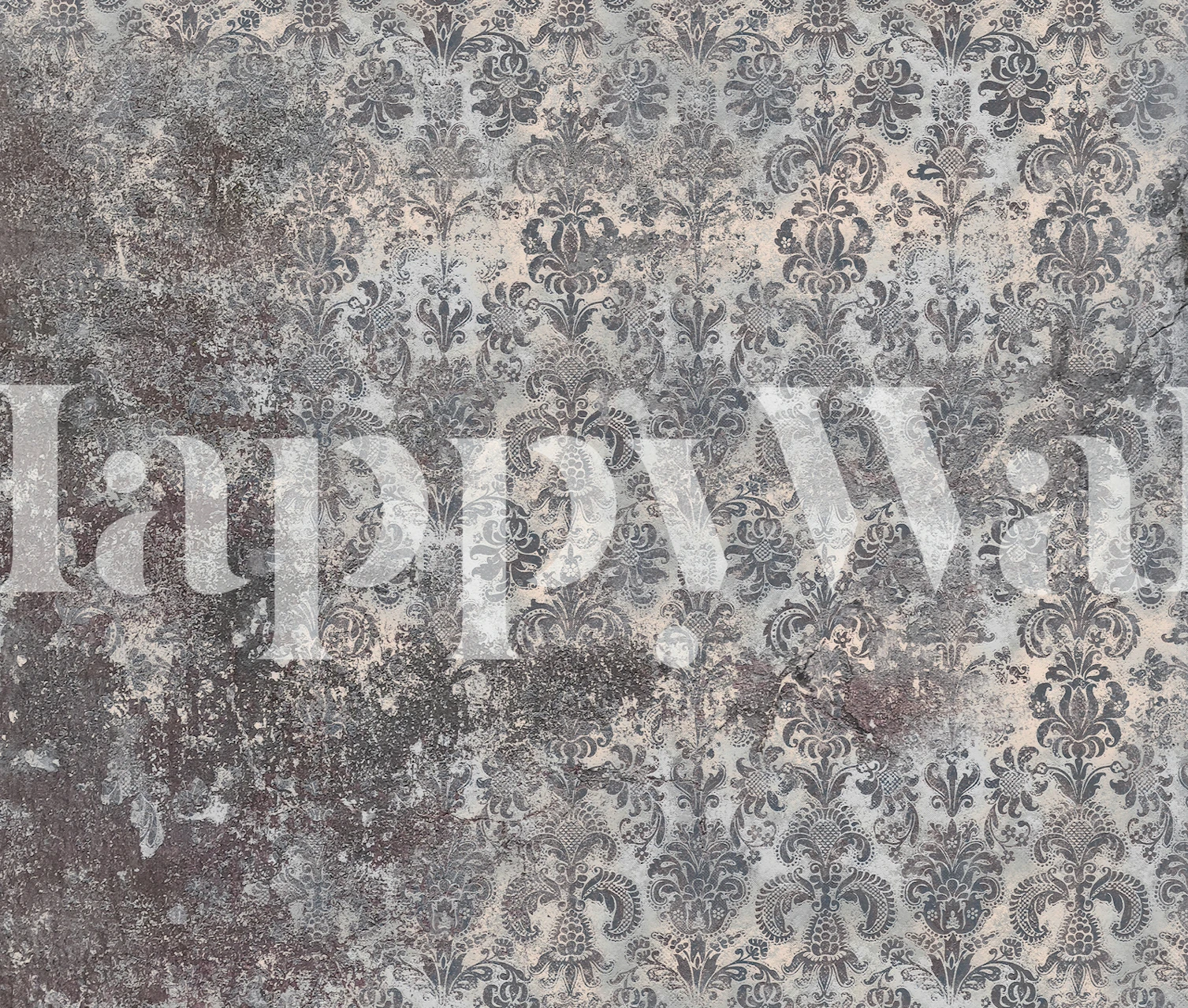 Mauve grunge damask pattern wallpaper with vintage texture