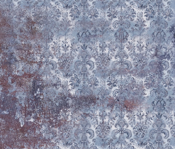 Grunge Damask Wall Ink Rust