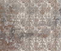 Grunge Damask Wall Rust Grey papiers peint