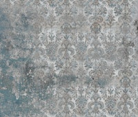 Grunge Damask Wall Taupe Blue papiers peint