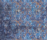 Grunge Damask Wall Rust Cobalt tapety