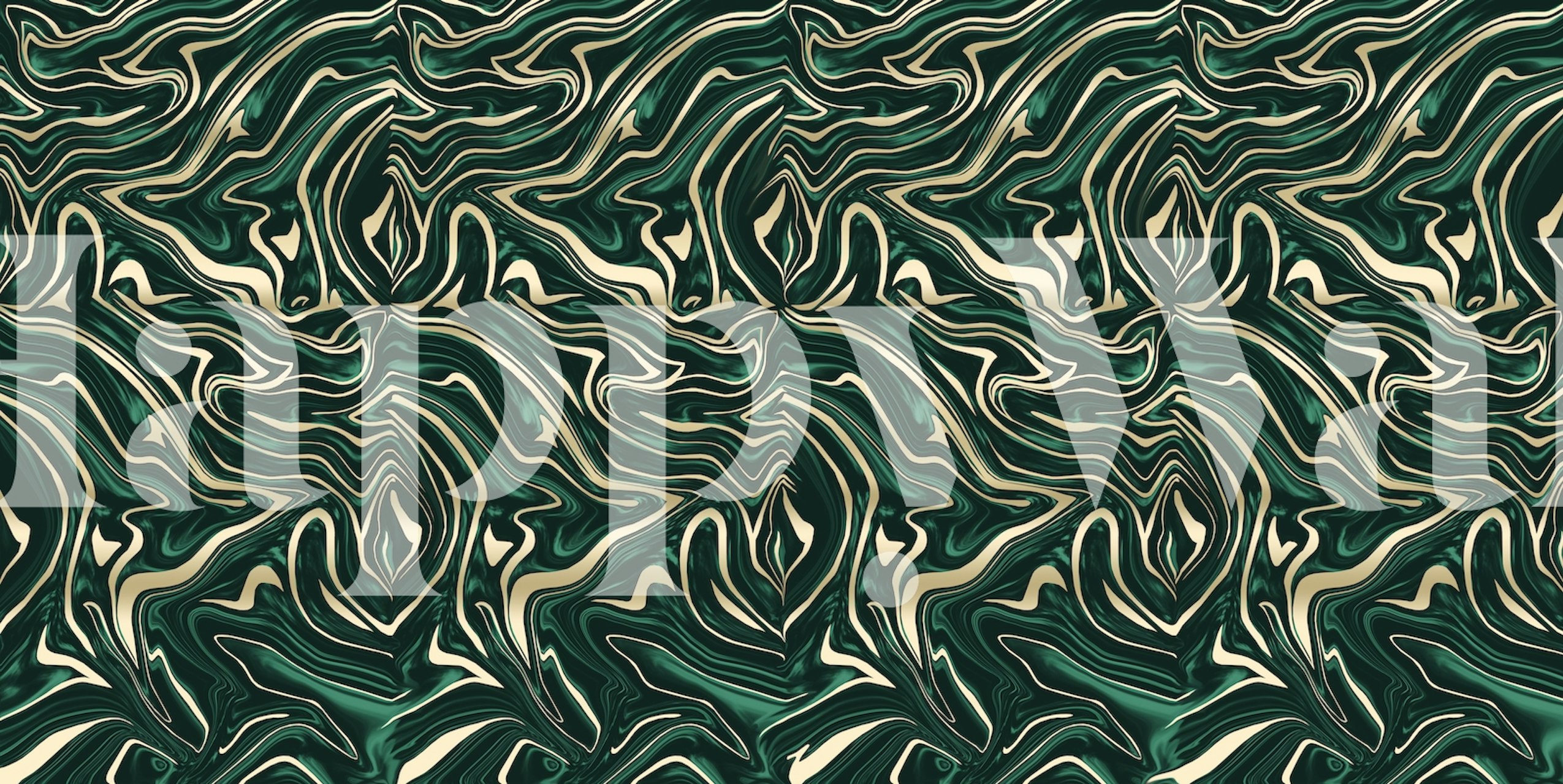 Emerald Green Gold Marble tapeta u sobi