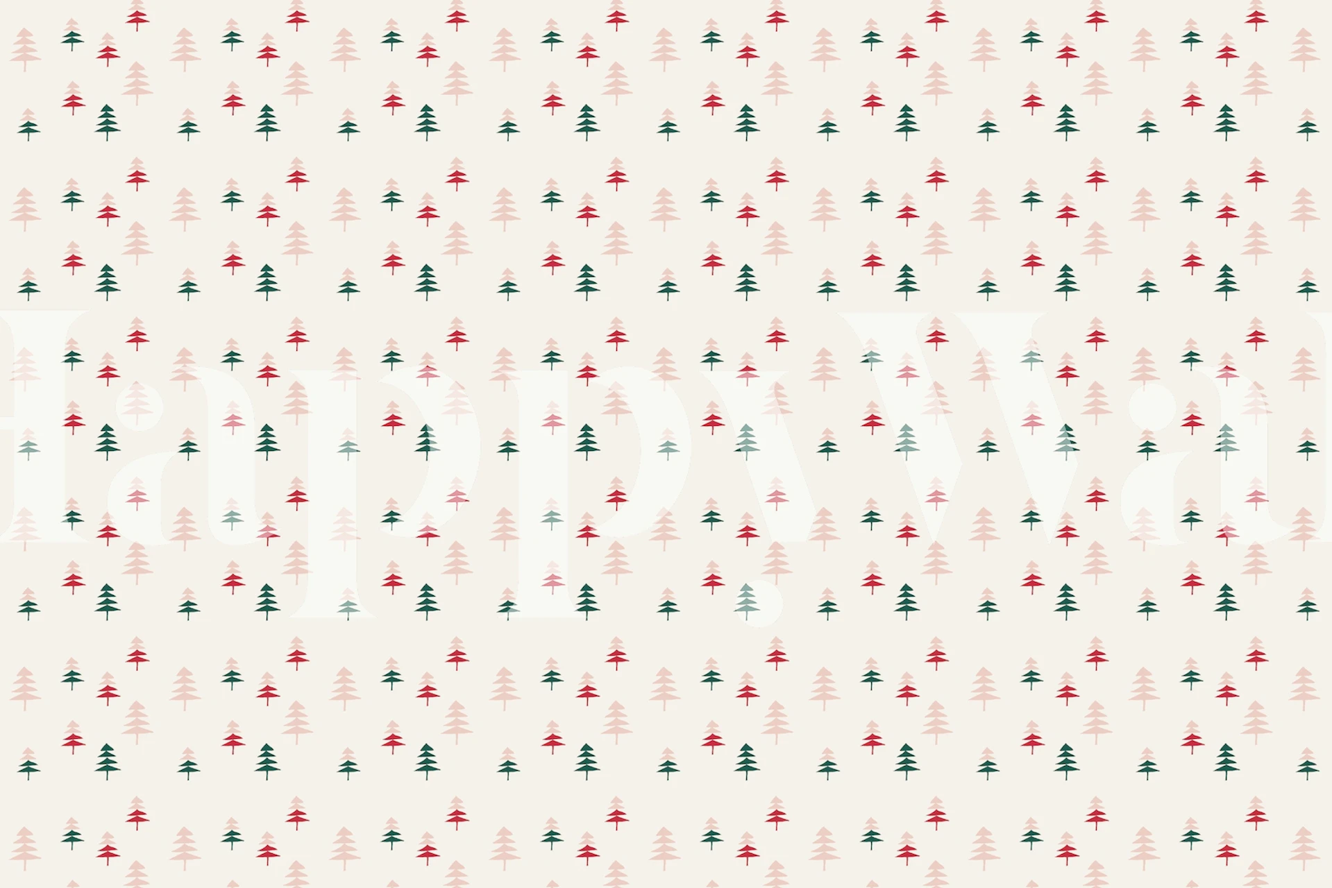 Colourful trees wallpaper in modern room decor