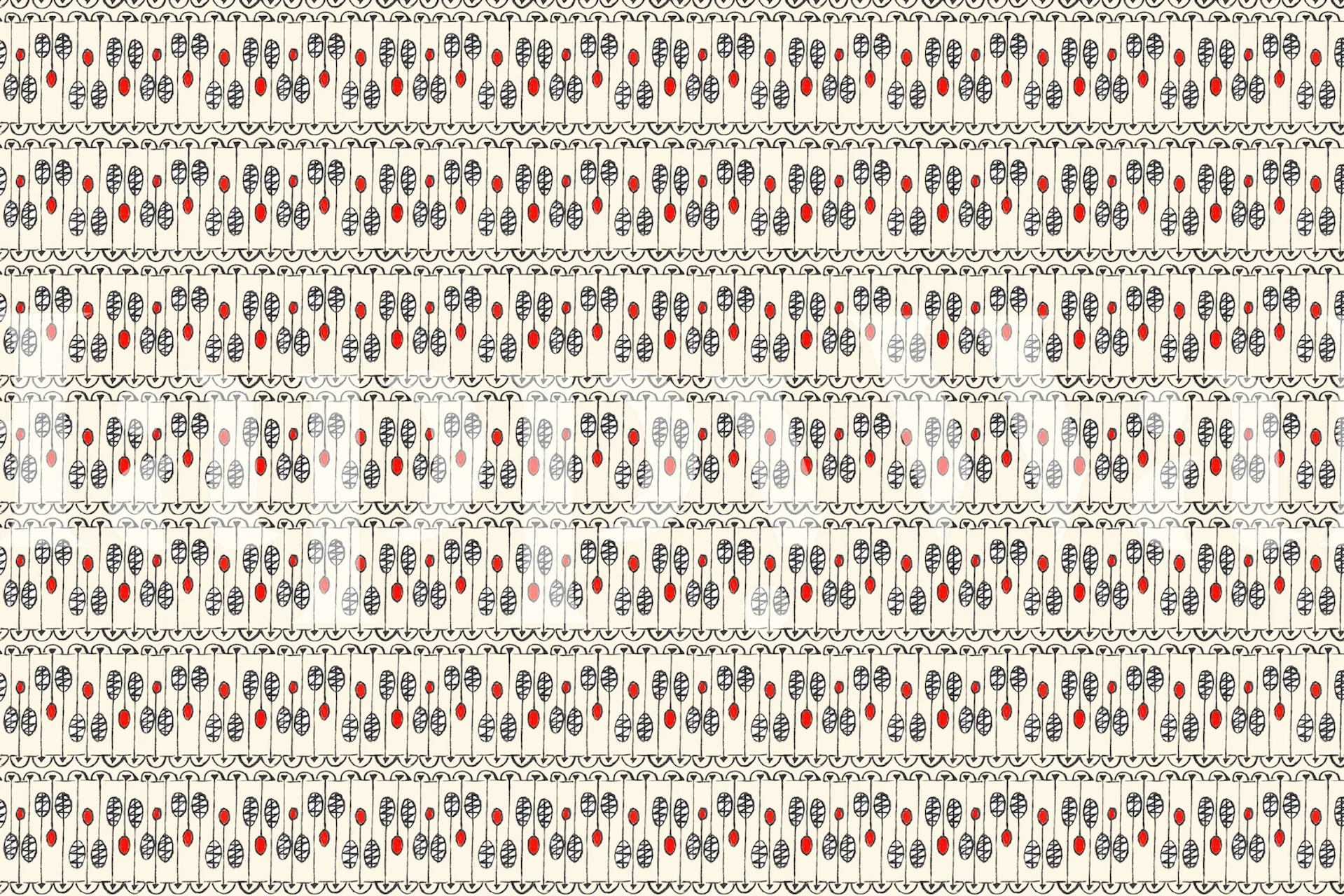 Wzór tapety Little Lamps w pokoju