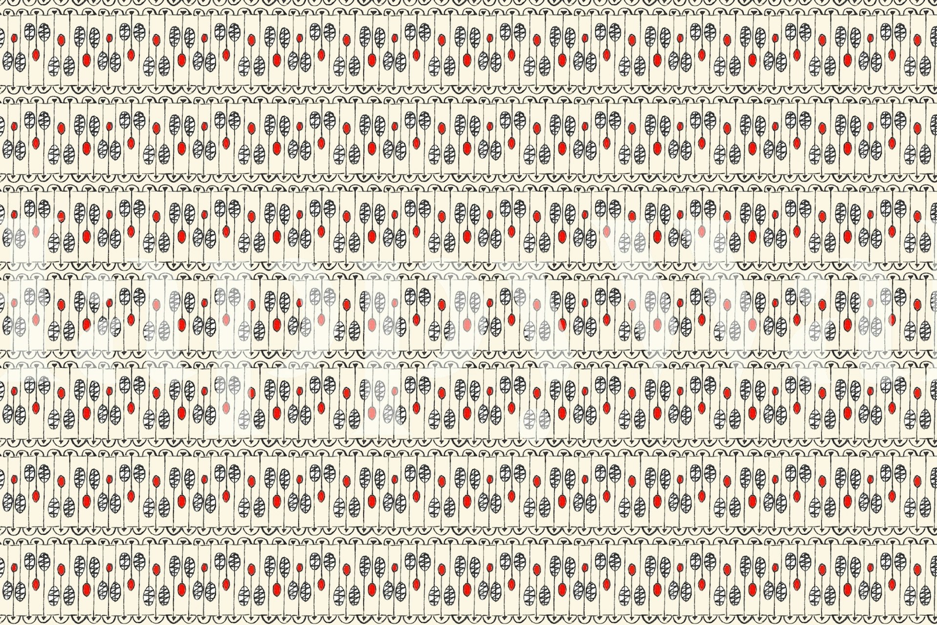 Little Lamps wallpaper pattern in a room