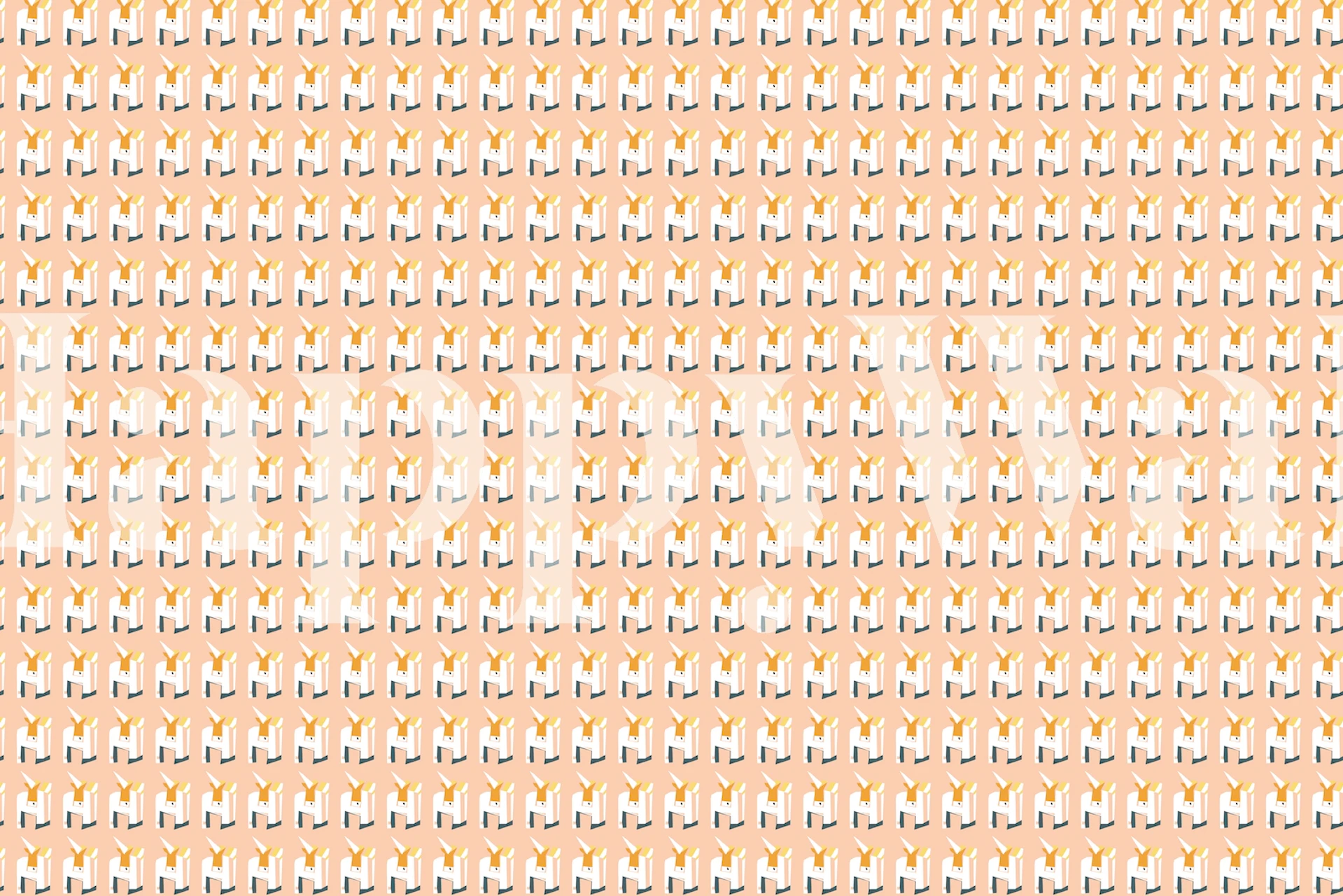 Unicorn pink motif de papier peint dans une pièce