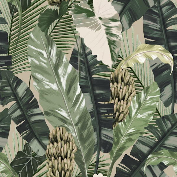 Pattern Tropical Leaves