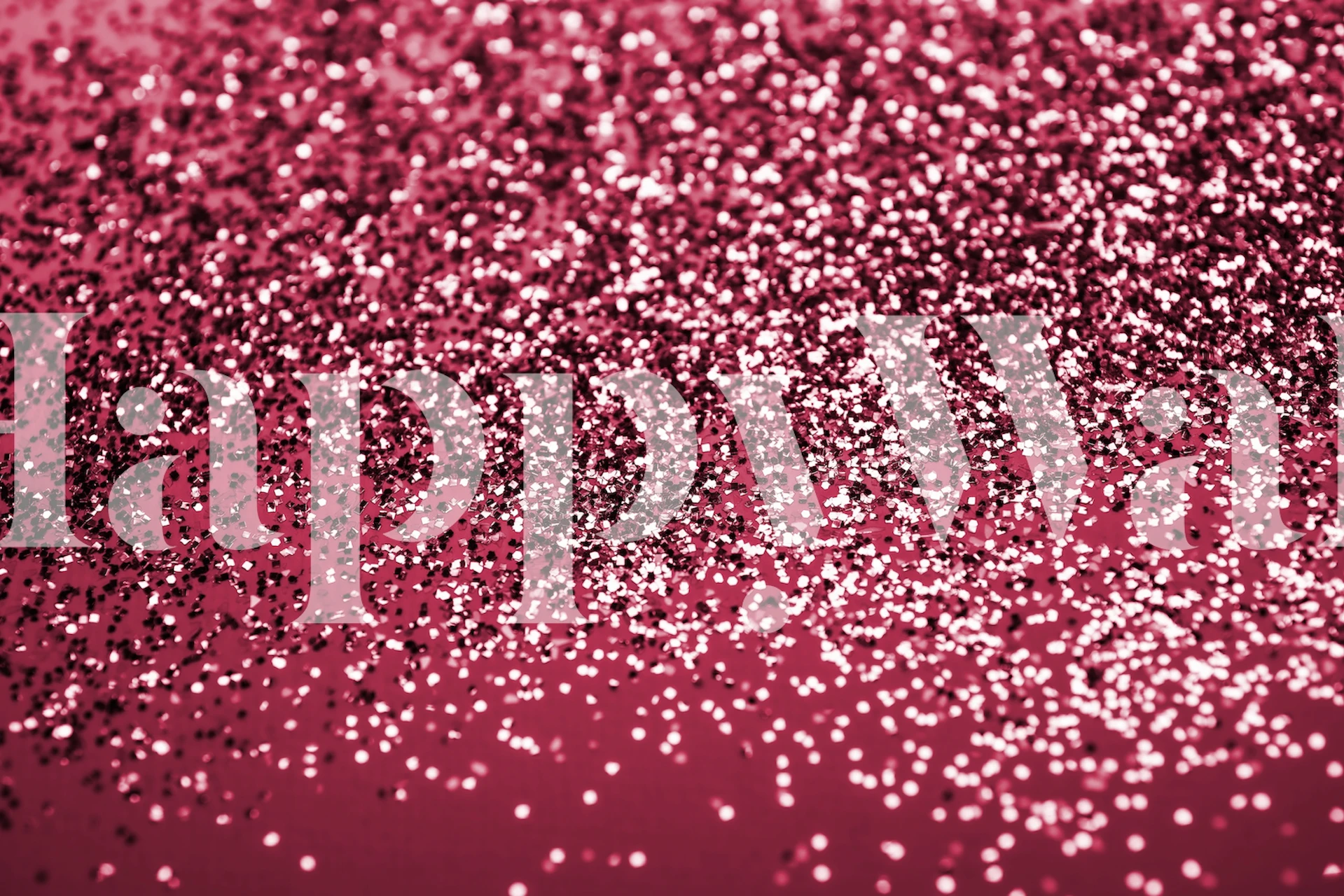 Viva Magenta Lady Glitter wallpaper in a room