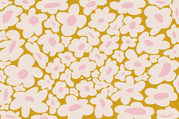 60s 70s Hippie Flowers Retro 1