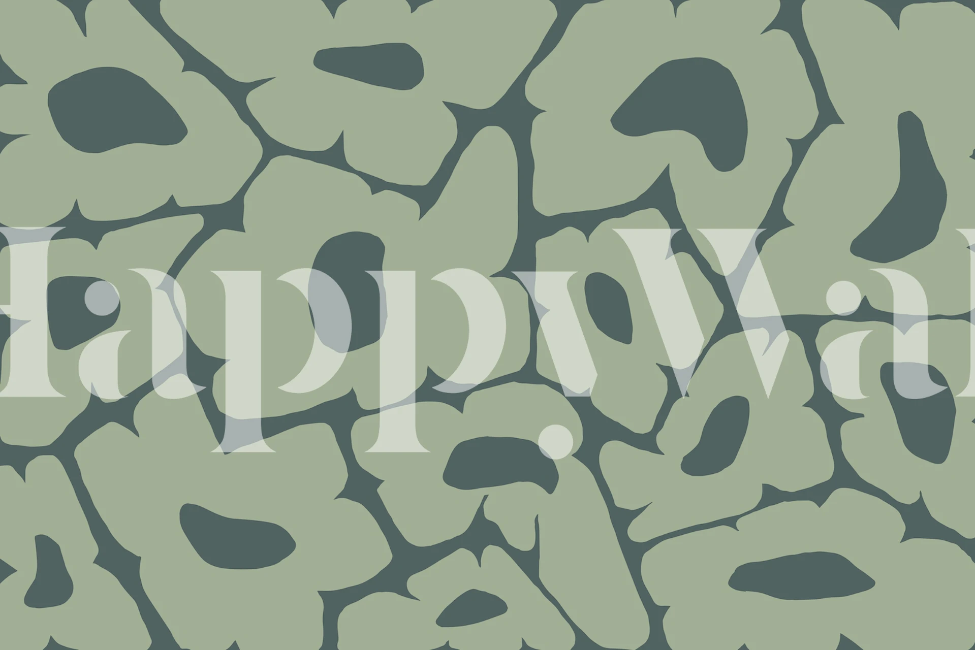 Hippy Funky Flowers tapet i et rum