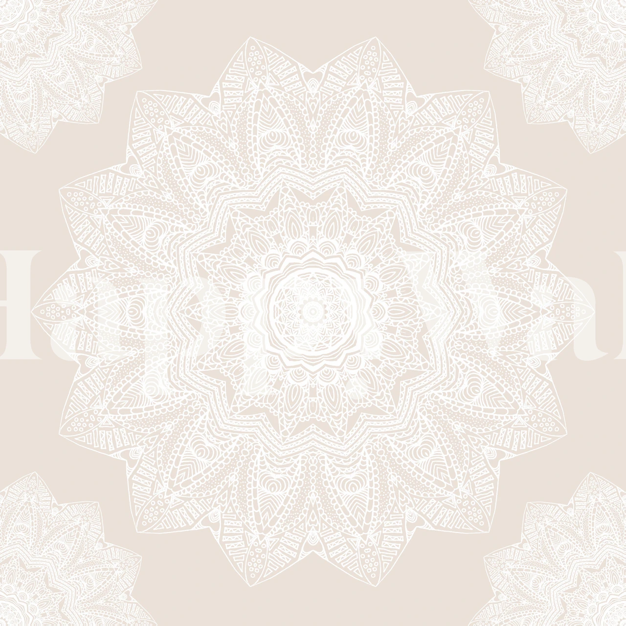 Serenity Lace Mandala Beige i et rom