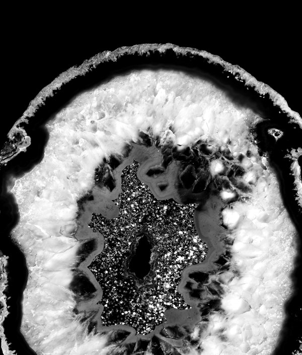 Gray Black Agate Glitter 10