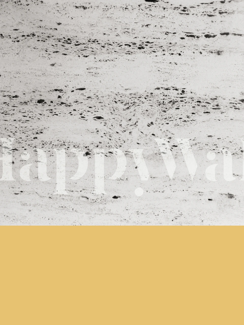 Minimalistisk sommergul og betontekstur vægmaleri