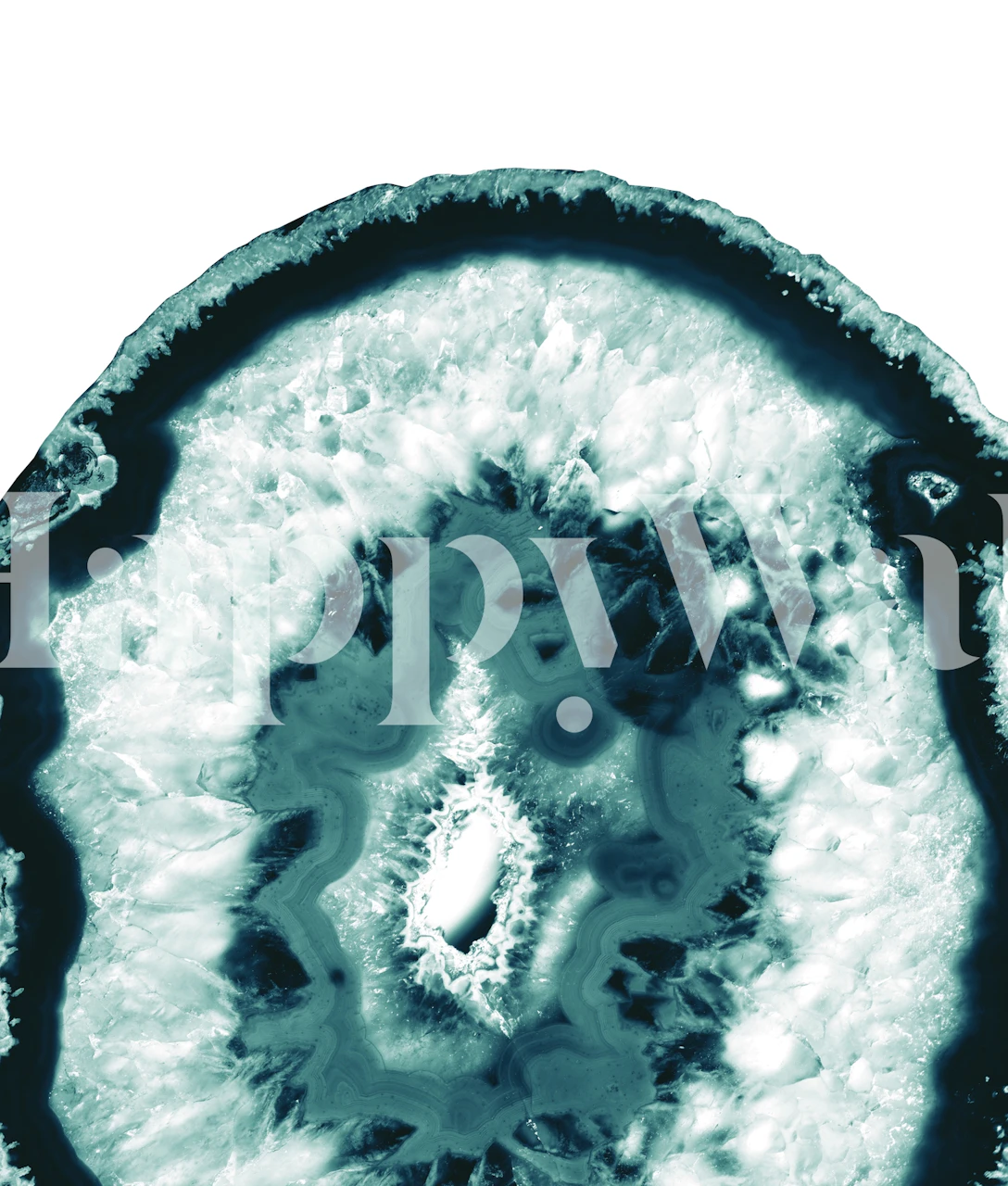 Teal agate pattern with white highlights wallpaper