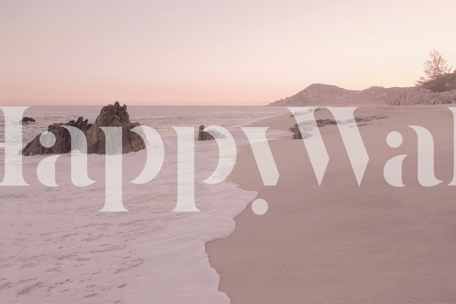 papier peint Rosegold Beach Morning dans une pièce