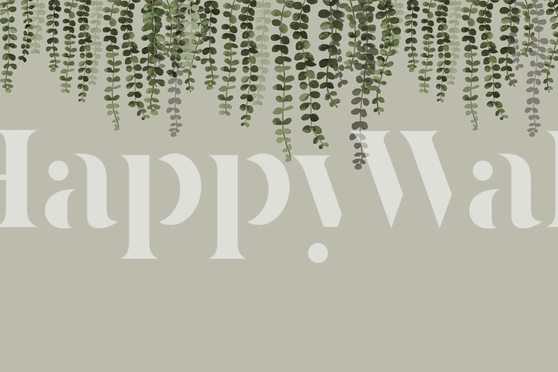 Eucalyptus wallpaper u moderno uređenoj sobi