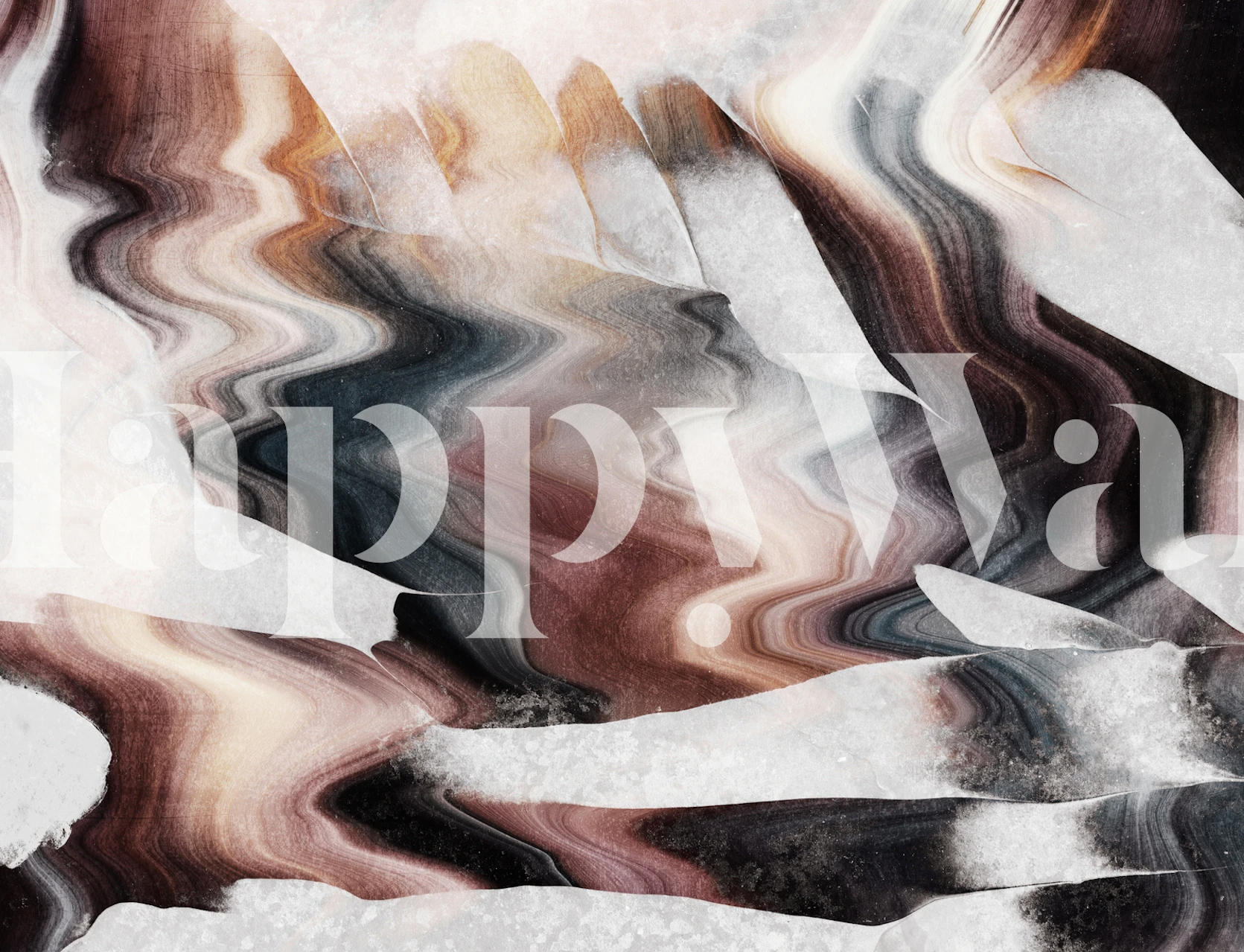 Earthy Flow wallpaper in a stylish room