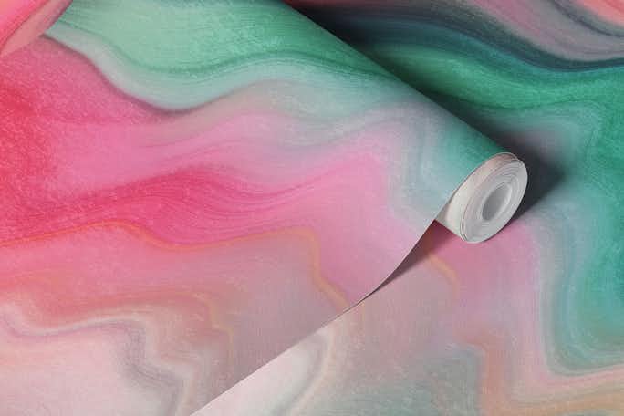 Rainbow Marblewallpaper roll