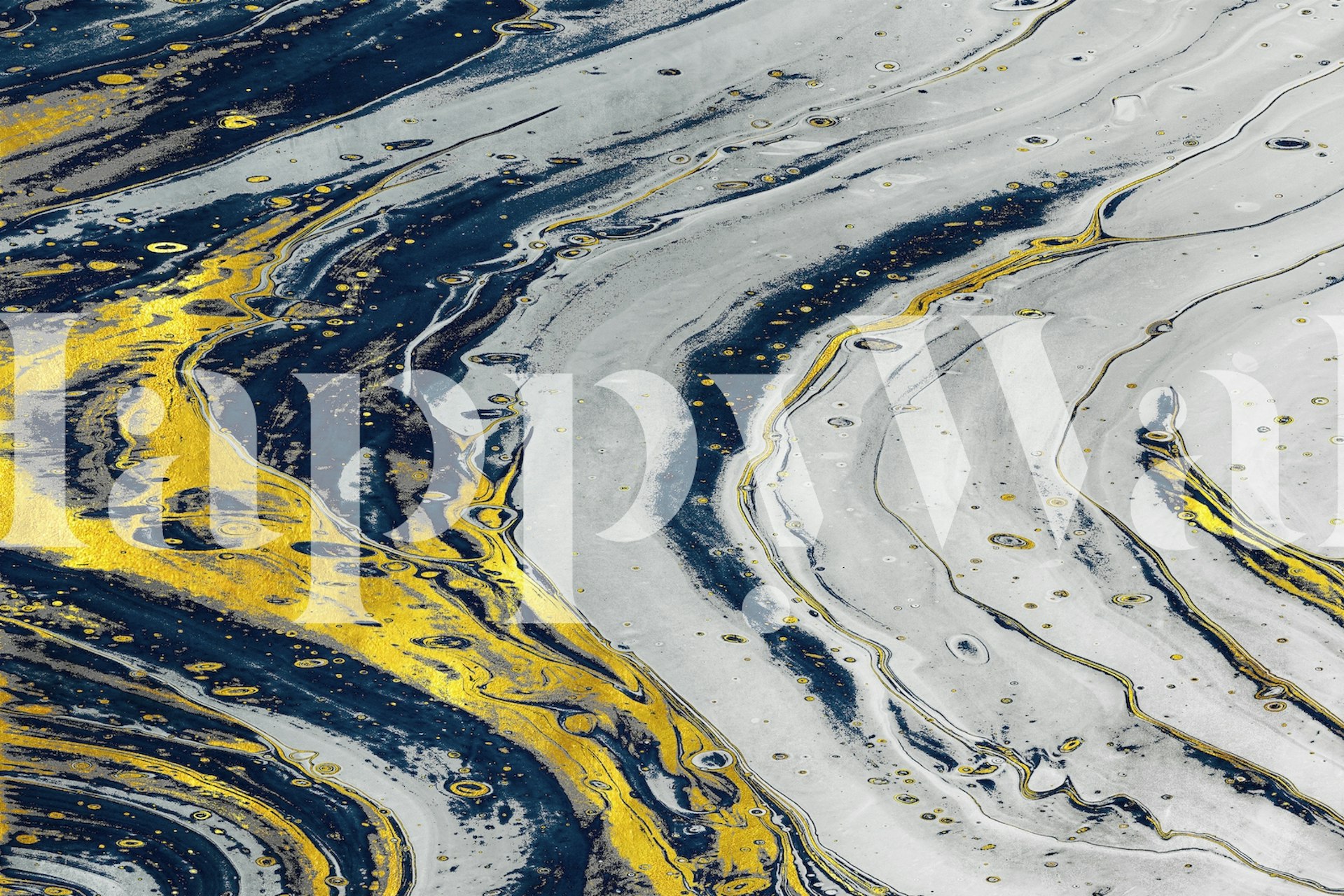 Golden a Blue abstraktní design tapet