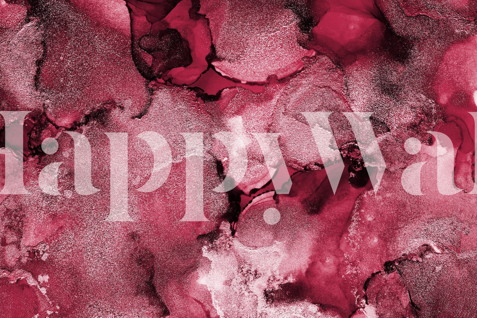 Viva Magenta tapetdesign i et rom