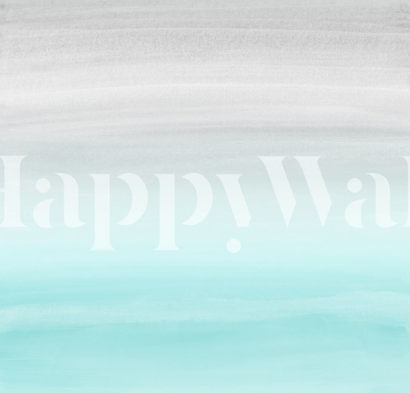 Blue and gray abstract wall mural with serene, broad brush strokes