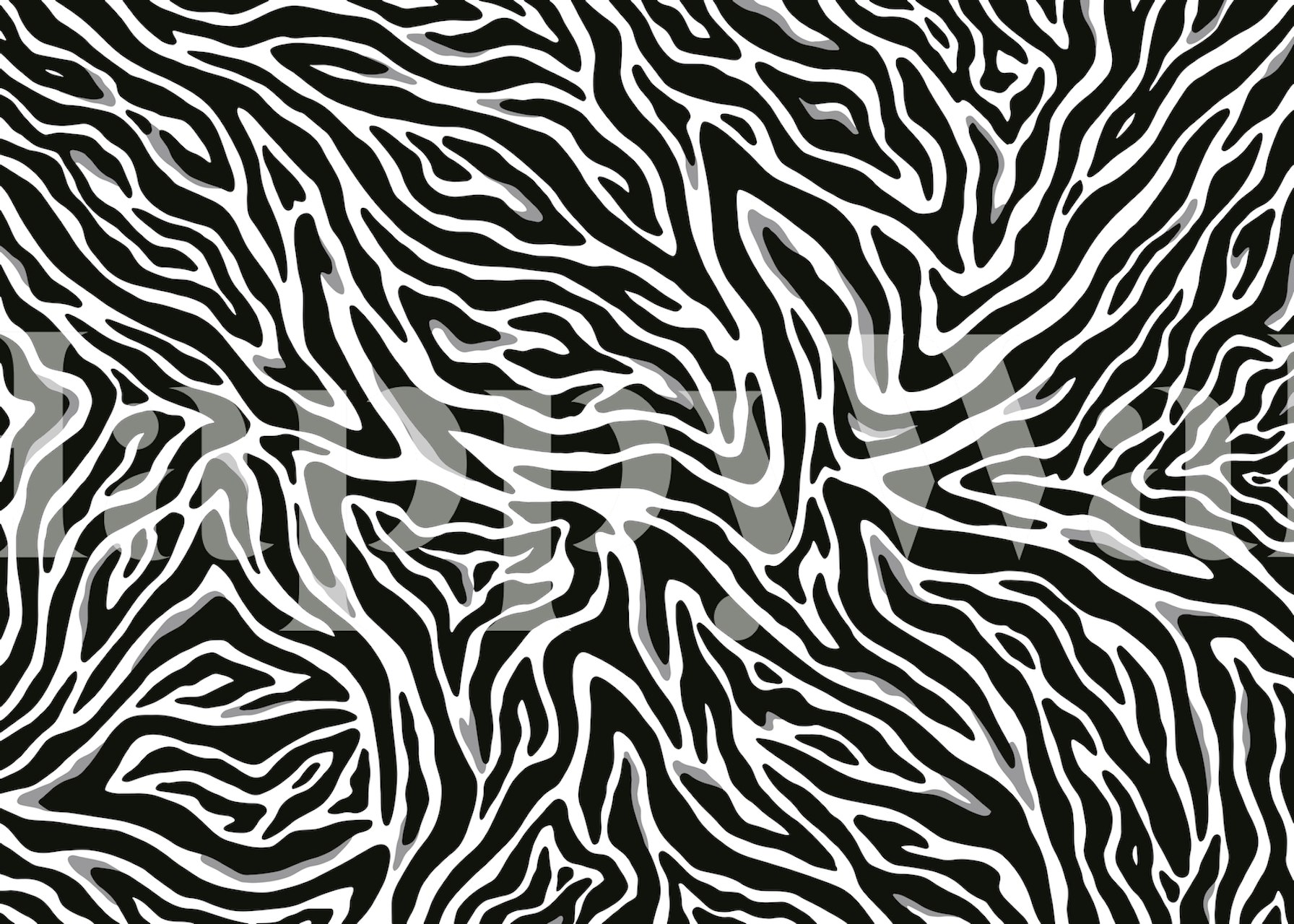 Zebra pattern II tapet i et rum